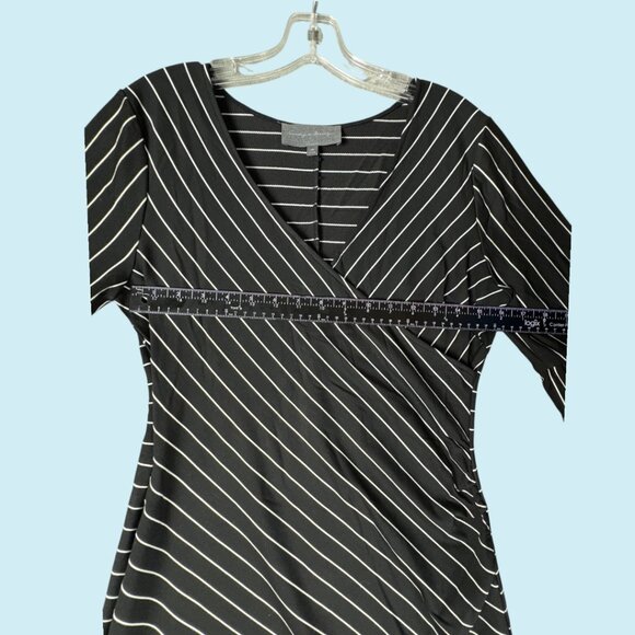 Anthropologie Sunday in Brooklyn Dress Medium Black Striped Bell Sleeve NWOT - Picture 8 of 10